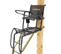 Rivers Edge® Lockdown™ Wide, 17' Height, Wide Flip-Up TearTuff™ Mesh Seat, The Ultimate Shooting Rail™, Patent-Pending Ground-Level Ratcheting Technology™, LD206