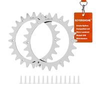 RIVERSHINE Galvanised Steel Spikes Compatible Worx Landroid S/M, Robotic Lawnmower Wheel Size 205 mm Compatible with Worx Robotic Lawnmowers Wheel Tooth, with 14 Screws