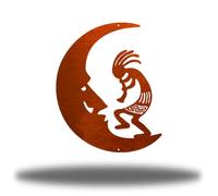 Riverside Designs Kokopelli Metal Wall Art Steel Outdoor Decor (Copper, 12")
