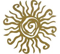 Riverside Designs Wacky Sun Metal Wall Art Indoor/Outdoor Decor - 12" Blue, Rust Proof Wall Sculpture - Made in USA - Ideal for Bedroom, Garden, Home, Patio and Farmhouse