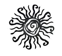 Riverside Designs Wacky Sun Steel Outdoor Wall Art (18-inch, Black)