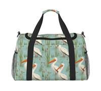 Riverside Gull Print Duffle Bag for Travel, Carry On Weekender Overnight Duffel Bags, Gym Bags for Women Men, Personal Item Travel Bag