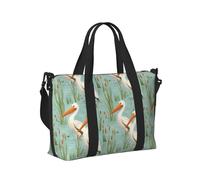 Riverside Gull Print Travel Duffle Bags for Women, Personal Item Overnight Weekender Sport Carry On Gym Bag for Men Women