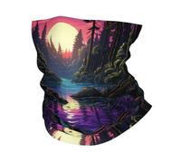 Riverside Moon Dual-Sided Sweat Band Head Scarf for Men Women, Seamless Workout Head Wrap, Breathable Quick-Dry for Fitness Travel