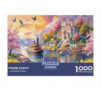 Riverside Secret Jigsaw Puzzles for Adults Interesting Puzzle Game 1000 Jigsaws Brain Challenge for Adults Gifts 38x26cm/1000pcs