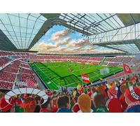 Riverside Stadium Art Print, Middlesbrough FC, A4 Size 29.7 x 21 cm, Giclée Print on 260gsm Paper, Contemporary Stadium Wall Art