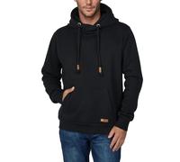 Riverso Julian Men's Hooded Pullover Hoodie Sweatshirt with Hood and Kangaroo Pocket Cross-Over Collar Regular Cotton - Black - XXX-Large