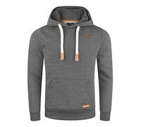 riverso Linus Men’s Hoodie Sweatshirt Sweatshirt with Hood, Kangaroo Pockets, Regular fit, Plain 80% Cotton, Grey, Brown, Green, red, Blue, Black, S, M, L, XL, 2XL, 3XL, 4XL, 5XL - Grey - XXXXX-Large