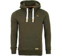 Riverso Linus men’s hoodie sweatshirt sweatshirt with hood, kangaroo pockets, regular fit, plain 80% cotton, grey, brown, green, red, blue, black, S, M, L, XL, 2XL, 3XL, 4XL, 5XL - Green - XXXXX-Large