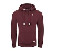 riverso Linus Men’s Hoodie Sweatshirt Sweatshirt with Hood, Kangaroo Pockets, Regular fit, Plain 80% Cotton, Grey, Brown, Green, red, Blue, Black, S, M, L, XL, 2XL, 3XL, 4XL, 5XL - Red - Medium
