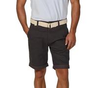 riverso Men's Chino Shorts RIVHenry Belted Bermuda Shorts 98% Cotton Light Blue Dark Blue Navy Red Green Orange Beige Grey w30 - w42, Size: W 34, Colour: Anthracite Grey (23400)