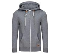 riverso Men's Hooded Jacket RIVThilo Sweat Jacket Sweatshirt Hoodie Zip Basic Plain Cotton Grey Brown Green Red Blue S M L XL 2XL 3XL 4XL 5XL, Grey Melange Standard 2 (23300), XL