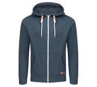 riverso Men's Hooded Jacket RIVThilo Sweat Jacket Sweatshirt Hoodie Zip Basic Plain Cotton Grey Brown Green Red Blue S M L XL 2XL 3XL 4XL 5XL, Navy (19400),