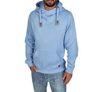 riverso Men's Hooded Jumper RIVNiklas Pullover Sweatshirt Hoodie Hood Kangaroo Pockets Cross Over Collar Regular Plain Cotton Grey Brown Green Red Blue Black S M L XL 2XL 3XL 4XL 5XL