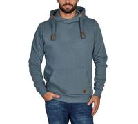 riverso Men's Hooded Jumper RIVNiklas Pullover Sweatshirt Hoodie Hood Kangaroo Pockets Cross Over Collar Regular Plain Cotton Grey Brown Green Red Blue Black S M L XL 2XL 3XL 4XL 5XL