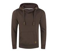 riverso Men's Hooded Jumper RIVNiklas Pullover Sweatshirt Hoodie Hood Kangaroo Pockets Cross Over Collar Regular Plain Cotton Grey Brown Green Red Blue Black S M L XL 2XL 3XL 4XL 5XL