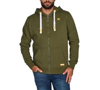 Riverso Noah Men's Hooded Jacket, Sweat Jacket, Sweatshirt, Hoodie, with Zip, Basic, Plain, Cotton, Grey, Brown, Green, Red, Blue, Black, S, M, L, XL, 2XL, 3XL, 4XL, 5XL - Green - XXX-Large
