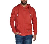 Riverso Noah Men's Hooded Jacket, Sweat Jacket, Sweatshirt, Hoodie, with Zip, Basic, Plain, Cotton, Grey, Brown, Green, Red, Blue, Black, S, M, L, XL, 2XL, 3XL, 4XL, 5XL