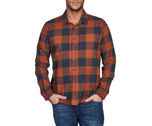 riverso RIVArne Men's Casual Shirt Regular Fit Checked Flannel Shirt Lumberjack Shirt Checked Long Sleeve, Ginger Bread Brown (21300), XXXXX-Large