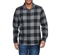 riverso RIVArne - Men's Long Sleeve Shirt, Regular Fit, Checked, Grey, Brown, Yellow, Red, Green, S - 5XL, 100% Cotton