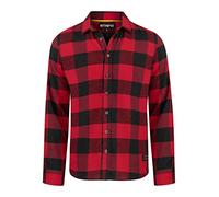 riverso RIVArne Men's Long-Sleeved Checked Flannel Shirt, Regular Fit, Lumberjack Shirt, 100% Cotton, Grey, Brown, Yellow, Red, Green, S, M, L, XL, XXL, 3XL, 4XL, 5XL, Cherry Red (15300), 3XL