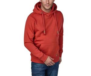 riverso RIVJulian Men's Regular Fit Hoodie Pullover Cross-Over Collar Red Blue Beige Black Green Grey S M L XL XXL 3XL 4XL 5XL, Rusty Ochre Red (15401), L