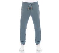 riverso RIVKasper Men's Sweatpants, Mid Rise, Regular, 80% Cotton, 20% Polyester, Turbid Blue, 4XL