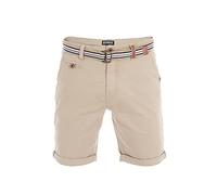 riverso RIVKlaas Men's Chino Shorts with Belt Regular Fit Bermuda Stretch Green Red Blue Beige Grey 30 31 32 33 34 36 38 40 42 44 46, Middle Beige (60301), 34