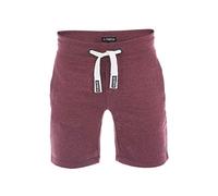 riverso RIVMoritz Men's Sweat Shorts Bermuda Summer Sports Shorts Cotton Black Green Blue Red Grey Beige S M L XL 2XL 3XL 4XL 5XL, Burgundy Red Melange (15400), XL