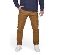 riverso RIVNick Men's Long Cargo Trousers Tapered Fit Cargo Trousers Pockets Stretch Black Green Beige Brown 30 31 32 33 34 36 38 40 42, Safari Brown, 32