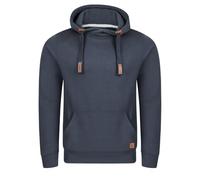 riverso RIVNiklas Men's Regular Fit Hoodie Pullover Cross-Over Collar Grey Brown Green Red Blue Black Beige S M L XL XXL 3XL 4XL 5XL, Navy (Bjd), M