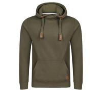 riverso RIVNiklas Men's Regular Fit Hoodie Pullover Cross-Over Collar Grey Brown Green Red Blue Black Beige S M L XL XXL 3XL 4XL 5XL, Ivy Green (Bjd), 4XL
