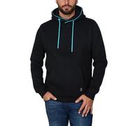 riverso RIVSandro Men's Hoodie, Regular Fit, Pullover, Sweatshirt, Streetwear, Brown, Red, Blue, Beige, Black, Green, S, M, L, XL, XXL, 3XL, 4XL, 5XL, Black-tropical turquoise, M