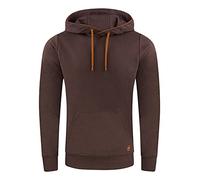 riverso RIVSandro Men's Hoodie, Regular Fit, Pullover, Sweatshirt, Streetwear, Brown, Red, Blue, Beige, Black, Green, S, M, L, XL, XXL, 3XL, 4XL, 5XL, dunkelbraun, L