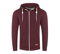 riverso RIVThilo Men's Sweat Jacket with Hood Zip Regular Fit Hooded Jacket Grey Brown Green Red Blue Black Beige S M L XL XXL 3XL 4XL 5XL, Port Red Melange (15400), 5XL