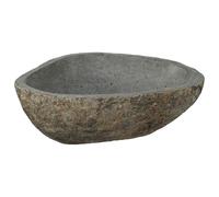 Riverstone basin Light Grey River Stone Modern Sink Washbasin Oval vidaXL