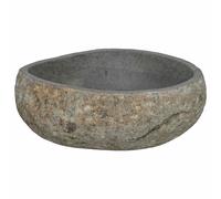 Riverstone basin Light Grey River Stone Modern Sink Washbasin Oval vidaXL