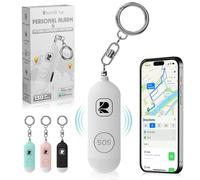 RiverStone compatible with Apple Find My Personal Alarm 130dB air tag anti aggression GPS Tracker Only for IOS, Compact Emergency Self Defense & Anti kidnapping Key Ring for Kids, Women, Elderly