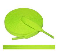 RiverValley Flat Shoelaces for Boots - 2 Pairs Durable Replacement Laces for Martin Boots, Work & Hiking Shoes, Fluorescent Green, 31inch（80cm）