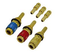 RIVERWELD Argon Quick Connect Fittings Hose Connector for QQ300 PTA DB SR WP 17 18 26 TIG Welding Torch Red Blue Gold Colour 3set