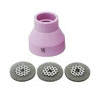 RIVERWELD Champagne Ceramic Cup Alumina Nozzle H Type 53NAHCN -16# 16mm and TIG Screen 53NAbSP3-16# for SR WP 9 20 17 18 26 TIG Welding Torches 4pcs