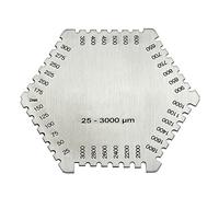 RIVERWELD Hexagonal Wet Film Comb Thickness Gauge Card 25-3000 um Measurement Thickness for Paint and Coating
