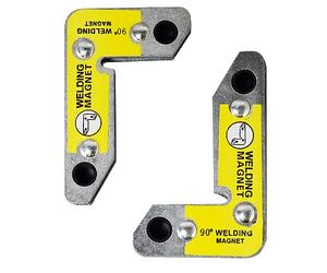RIVERWELD Magnetic Corner Squares Strong Powerful Welding Accessories Magnet 90° Right Angle Setting Support Fixture Tool Max Pull Force 25 lbs Pack of 2