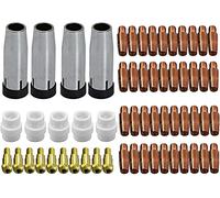 RIVERWELD MIG MAG Contact Tips M6 1.2mm 140.0379 Conical Cups Gas Nozzle 145.0080 Contact Tip Holder 142.0003 Gas Diffuser Ceramic 012.0183 for 24KD MB24 Co² Welding Torch 59pcs