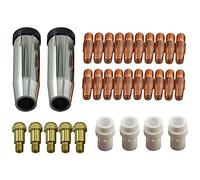 RIVERWELD MIG MAG Contact Tips M8 0.9mm Conical Gas Nozzle 145.0078 Contact Tip Holder 142.0020 Gas Difuser Ceramic 014.0023 for 36KD MB36 Co2 Welding Torch 31pcs