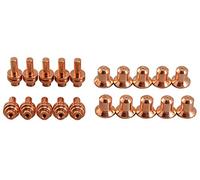 RIVERWELD Plasma Electrode Extended 020382 Plasma Tips Nozzle Extended 0.8mm 020381 20Amp Fit PMax 350/380 PAC110 20pcs