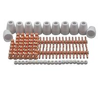 RIVERWELD PT-31 LG-40 JG40 Plasma Cutting Torch Consumables Extended Tips Nozzle 18866L Electrode 18205L Shroud Shield Ceramic Cup 18204 Fit Cut 40 50 CT-312 Plasma Cutter 100pcs