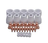 RIVERWELD PT-31 LG-40 JG40 Plasma Cutting Torch Consumables Standard Tips Nozzle 18866 Electrode 18205 Shroud Shield Ceramic Cup 18204 Fit Cut 40 50 CT-312 Plasma Cutter 40pcs