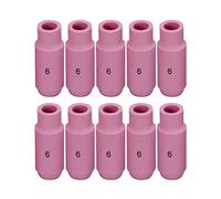 RIVERWELD TIG Alumina Nozzles Ceramic Shield Cups 10N48 6# 9.5mm Orificefor QQ300 PTA DB SR WP 17 18 26 TIG Welding Torch Pack of 10