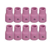 RIVERWELD TIG Gas Lens Alumina Nozzle Ceramic Cups Long Size 53N61SL #8L 12.5mm for PTA DB SR WP 9 17 18 20 25 26 TIG Welding Torch Pack of 10